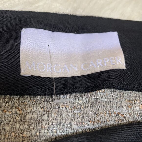 MORGAN CARPER Anthropologie Boucle Knit Stripe Open Cold Shoulder Top - Picture 6 of 12